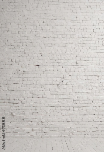 Clean white brick wall background, perfect for overlay ,  neutral,  clean