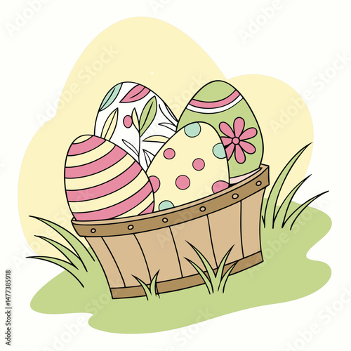 Variety easter eggs set vector image (11).eps