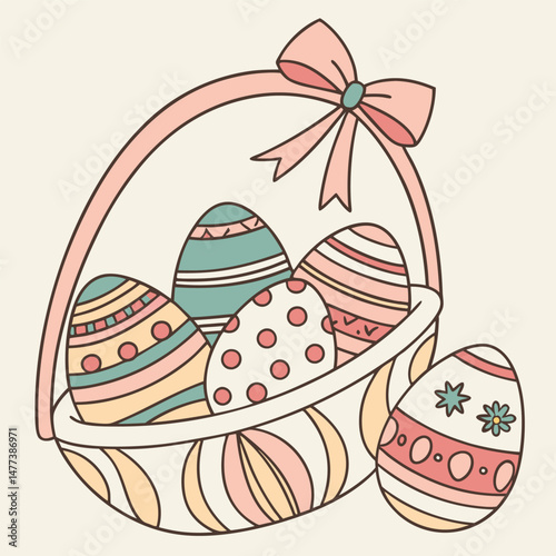 Variety easter eggs set vector image (14).eps