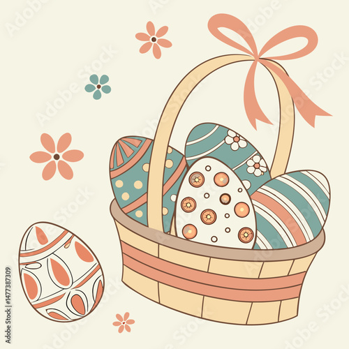 Variety easter eggs set vector image (15).eps