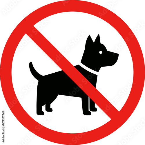 No Dogs Allowed  Clear Sign Graphic for Pet-Free Zones