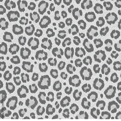Gray Leopard Print Seamless Pattern Texture