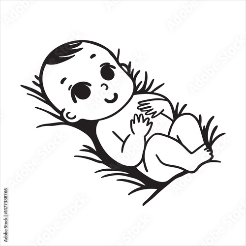 Adorable Precious Baby Portrait with Gentle Expressions