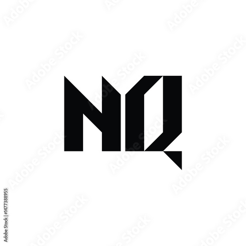 Free Download NQ monogram logo design letter text name symbol monochrome logotype alphabet character simple logo - GFXLoad