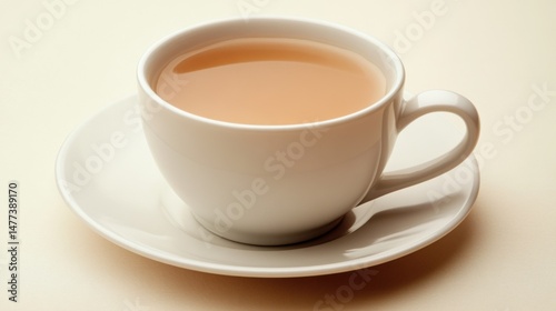 Wallpaper Mural A cup of tea on a wooden table by a window, with steam rising. Torontodigital.ca