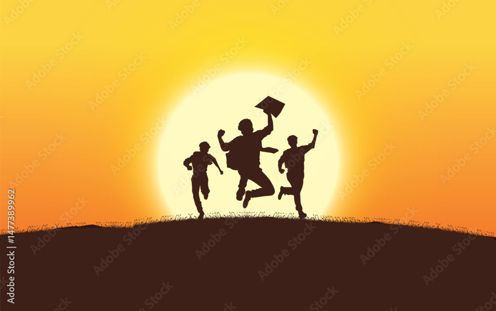 Happy students' day concept vector illustration background. Creative students' day vector education concept. Happy students' day concept vector illustration background. Creative students' day vector education concept.