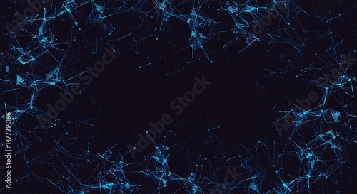 Digital Nebula: Glowing Fractal Frame