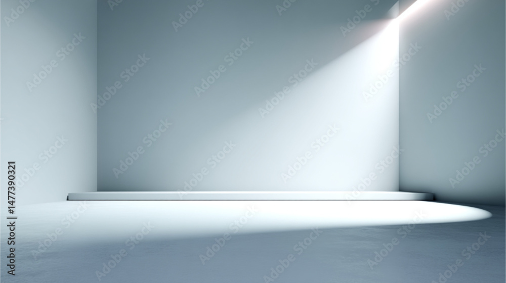 Obraz premium empty white room with white wall