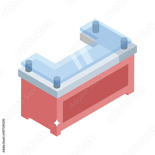Check out this isometric style icon of reception desk