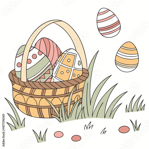 Variety easter eggs set vector image (76).eps