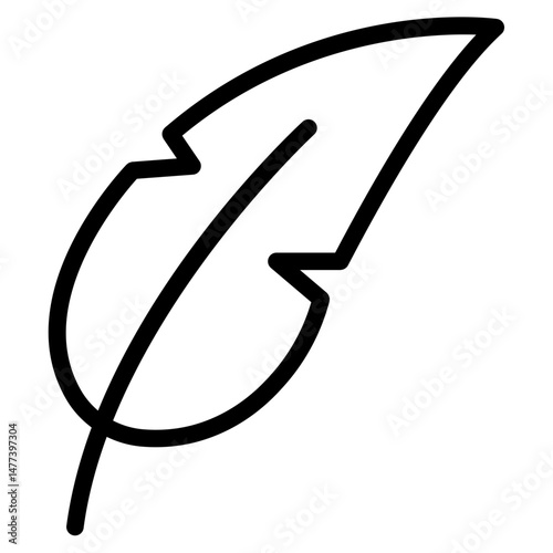 Feather  icon vector illustration