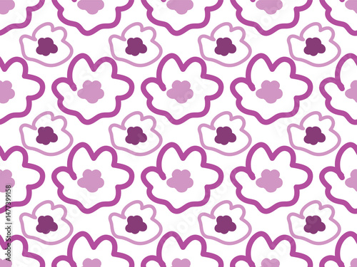 Abstract pink flowers. Seamless vector pattern for design and  decoration..eps