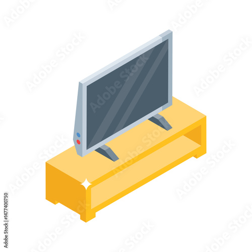 Have a look at this isometric icon of lcd table