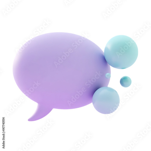 Chat bubble communication concept on white background on transparent background