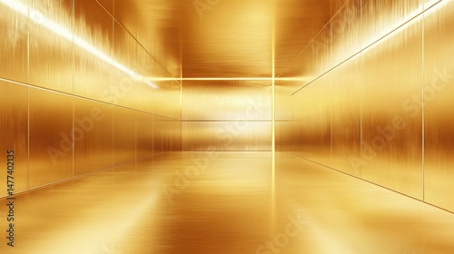 A close-up of crumpled gold foil.