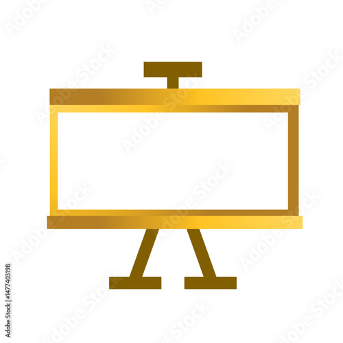 Golden Presentation Display: A Bold Graphic for Modern Communication Concepts