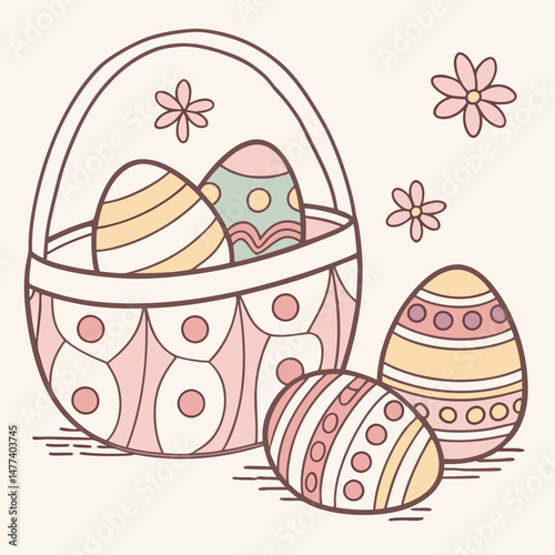 Variety easter eggs set vector image (132).eps