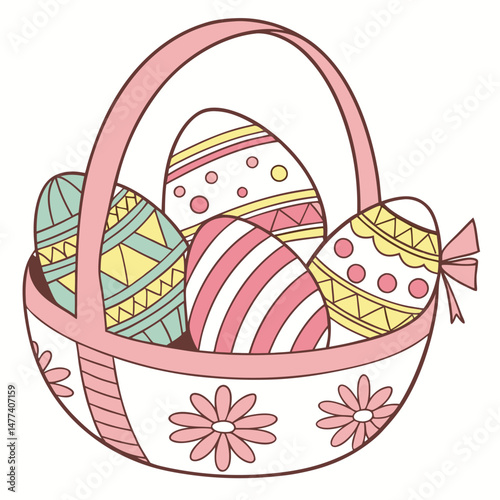 Variety easter eggs set vector image (164).eps