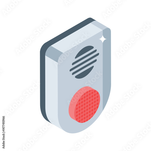 Check out this isometric icon showing ringing doorbell