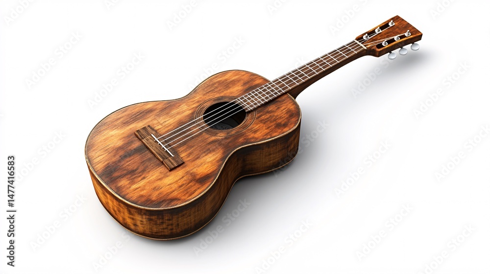 Fototapeta premium acoustic guitar isolated on white