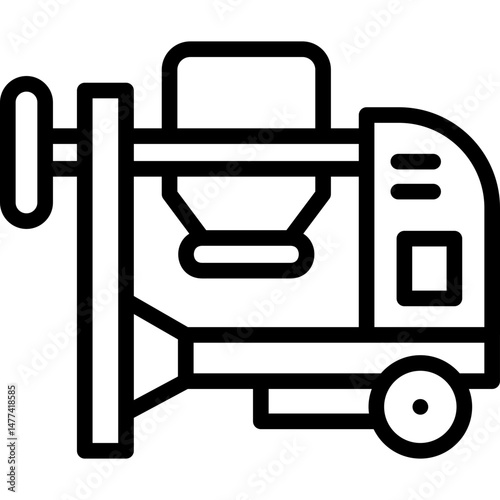 concrete mixer icon