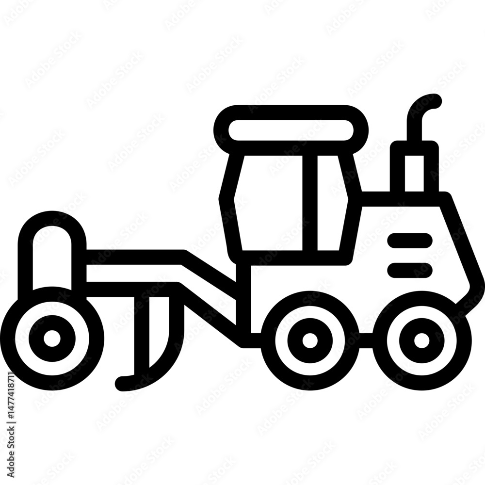 Fototapeta premium grader vehicle icon