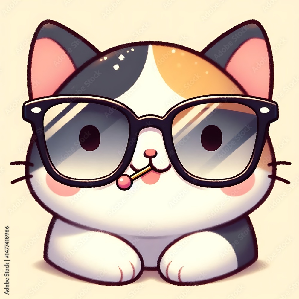 Fototapeta premium Cat with tooth pick