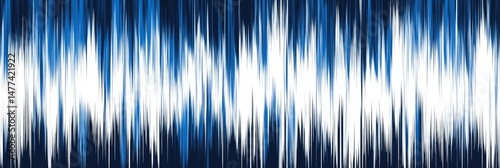 Abstract, dynamic wave patterns in blue and white