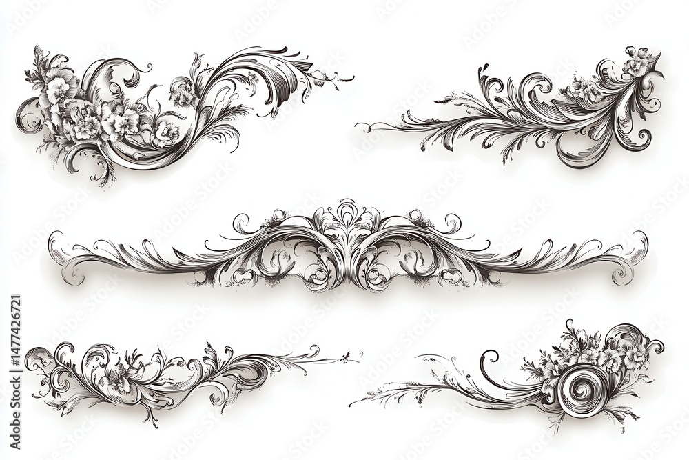 Fototapeta premium Ornate decorative elements