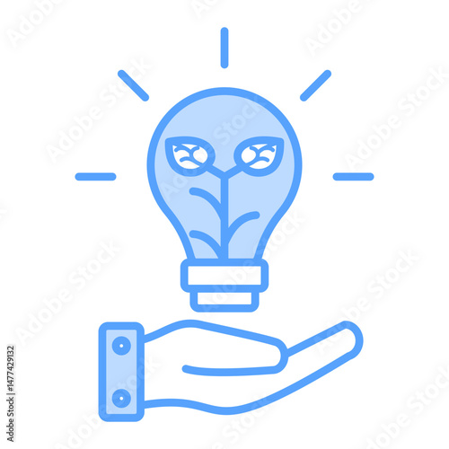 idea eco icon blue