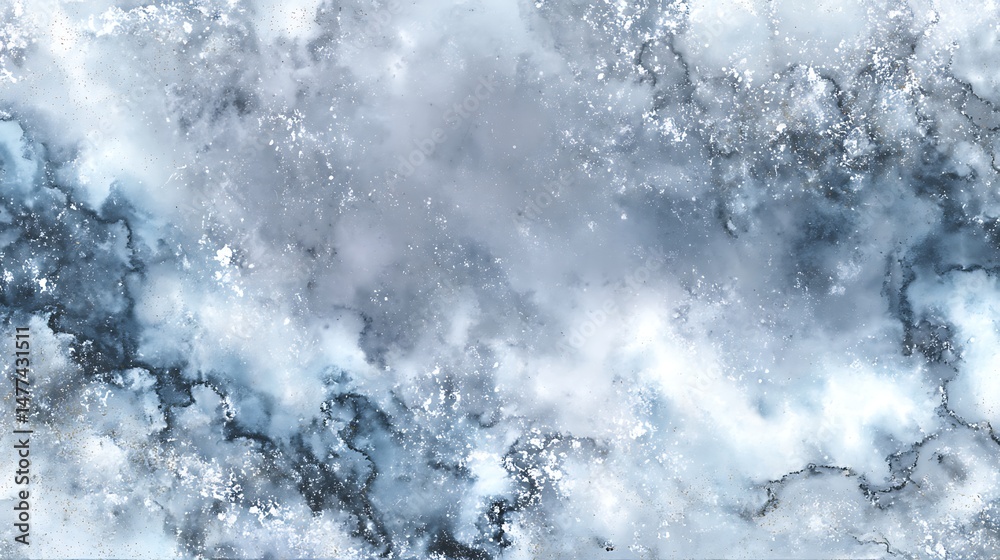 Obraz premium Gray artistic tie dye with frosty ink backdrop and bright icy glow