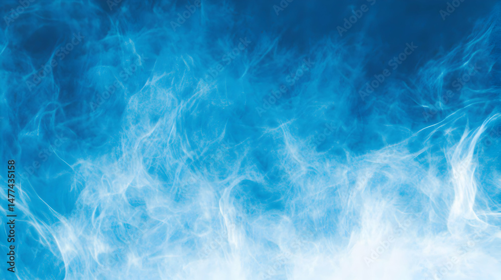 Obraz premium Abstract blue smoke background texture. Perfect for design projects needing a cool, ethereal feel. Ideal for websites, presentations, or artistic projects.