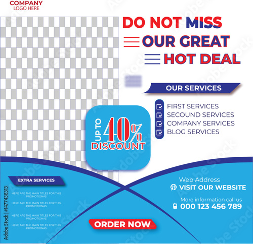 Corporate unique social media post design