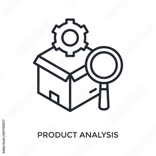 Product Analysis Icon Outline Style. Vector Illustration For Graphic Design