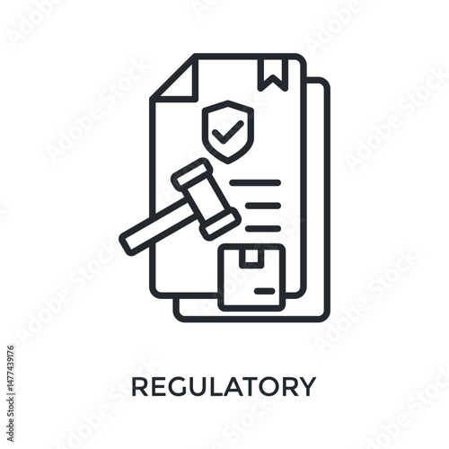 Regulatory Icon Outline Style. Vector Illustration For Graphic Design