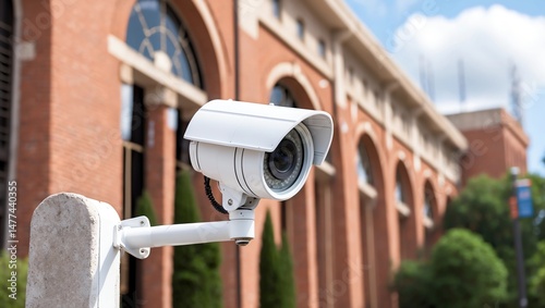 Wallpaper Mural Video Security Camera Housing Mounted High on College Campus Torontodigital.ca
