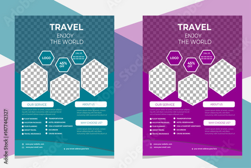 Travel flyer template, tour travel template design, vector flyer, explor flyer, vacation flyer