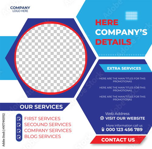 corporate unique social media post design