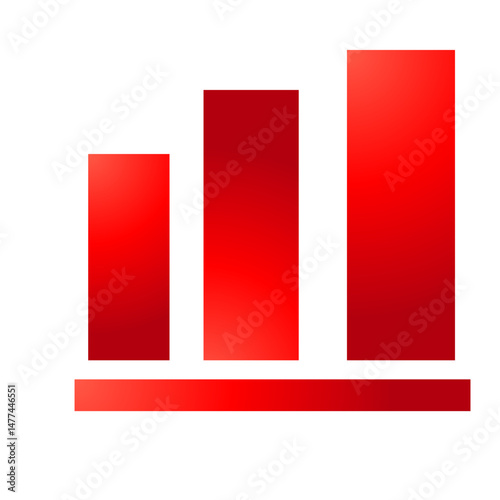 Abstract depiction of upward progression in red hues on a stark backdrop