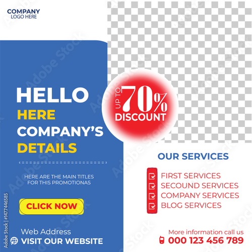 corporate unique social media post design