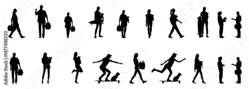 Little dog doctor standing in different styles vector set.