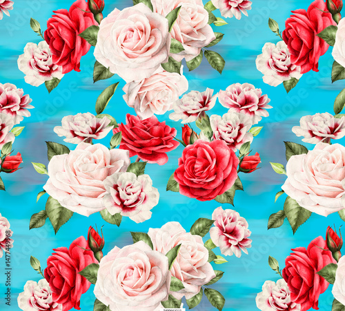 Fototapeta Naklejka Na Ścianę i Meble -  Pattern Spirng Summer for fashion