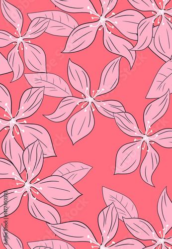 Fototapeta Naklejka Na Ścianę i Meble -  Pattern Spirng Summer for fashion