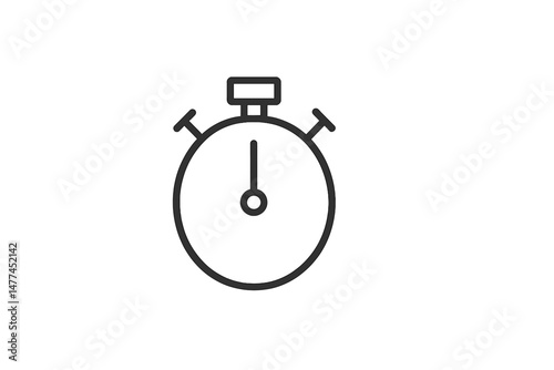 Stopwatch icon representing time measurement for sports, events, and timed activities in a clear vector style