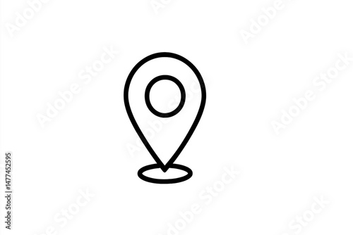 Location marker icon design symbolizing navigation and mapping concepts for digital applications