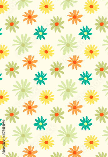 Fototapeta Naklejka Na Ścianę i Meble -  Patter Spring Summer seamlesss fo fashion