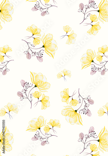 Fototapeta Naklejka Na Ścianę i Meble -  Patter Spring Summer seamlesss fo fashion