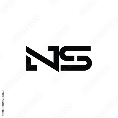 Free Download NS monogram logo design letter text name symbol monochrome logotype alphabet character simple logo - GFXLoad