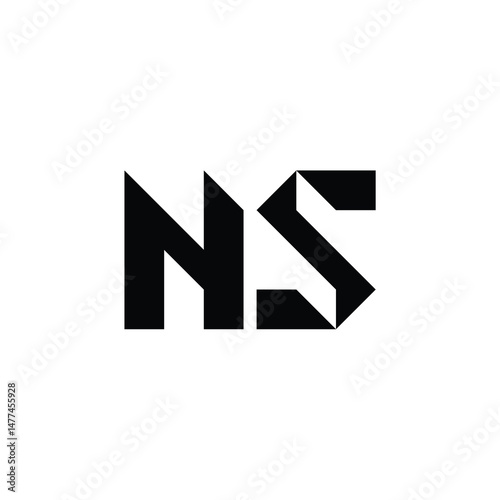 Free Download NS monogram logo design letter text name symbol monochrome logotype alphabet character simple logo - GFXLoad