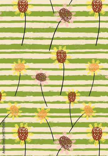 Fototapeta Naklejka Na Ścianę i Meble -  Patter Spring Summer seamlesss fo fashion